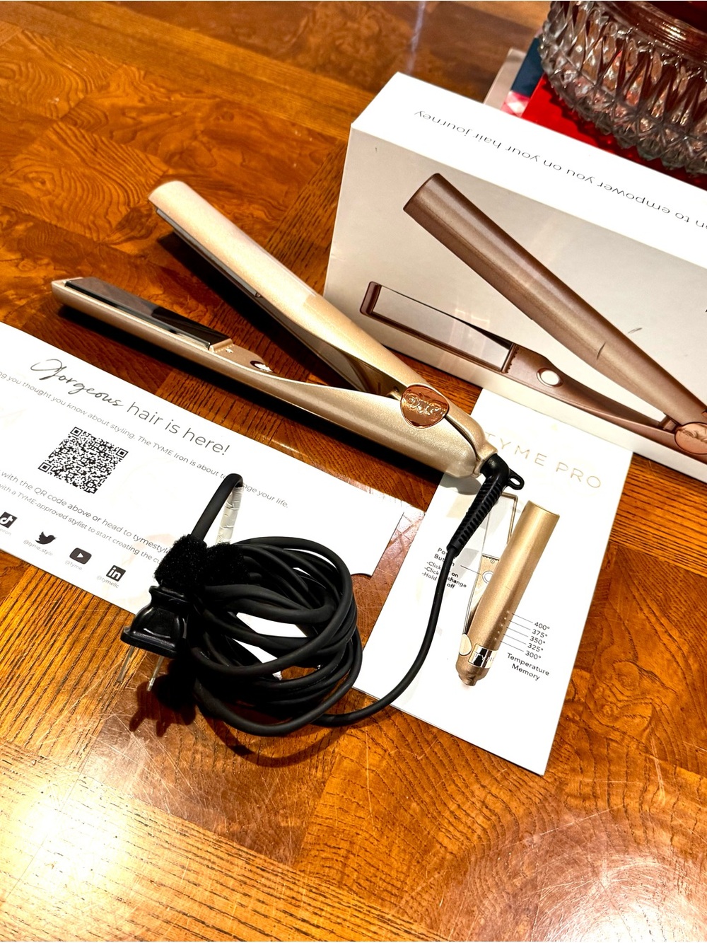 Tyme Pro Gold Hair Straightener Flat Iron